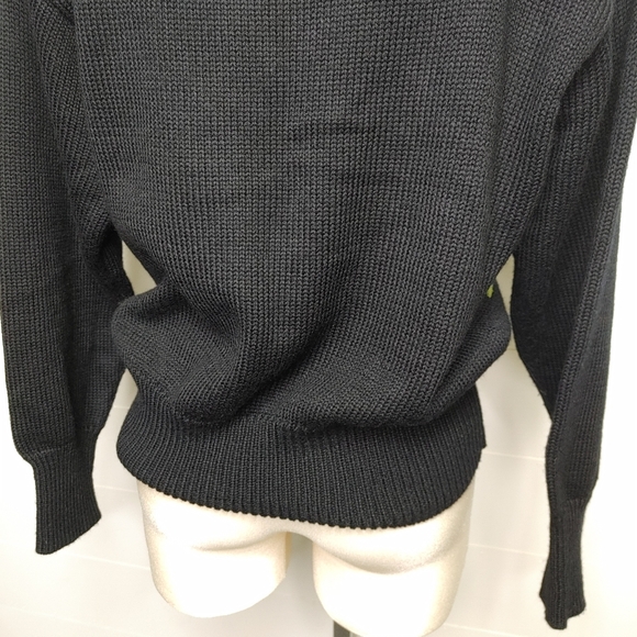 Vintage Embroidered Floral Mock Neck Wool Blend Sweater Size S - Picture 7 of 11